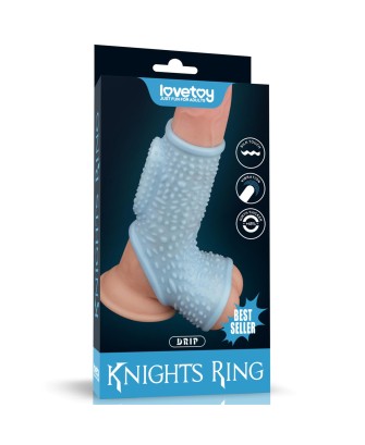 Vibrating Drip Knights Ring with Scrotum Sleeve