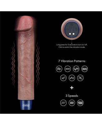 9" REAL SOFTEE Rechargeable Silicone Vibrating Dildo