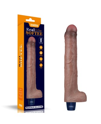 10.5" REAL SOFTEE Rechargeable Silicone Vibrating Dildo