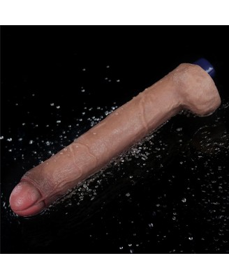 10.5" REAL SOFTEE Rechargeable Silicone Vibrating Dildo
