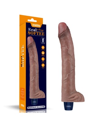 11" REAL SOFTEE Rechargeable Silicone Vibrating Dildo