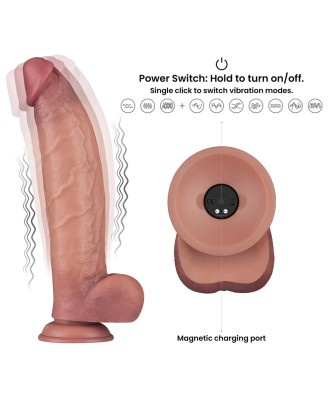 12'' Vibrating Dual Density Power Cock