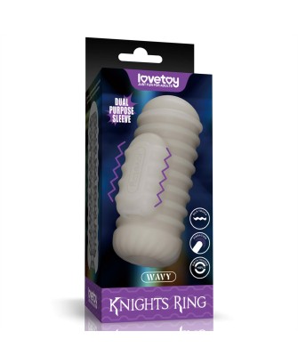 Knights Ring Vibrating Dual Purpose Sleeve-Wavy