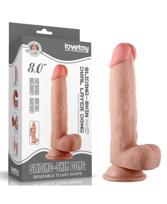 8'' Sliding-Skin Dildo