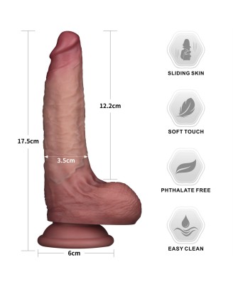 7'' Sliding Skin Pro II Dual Layer Silicone Dong