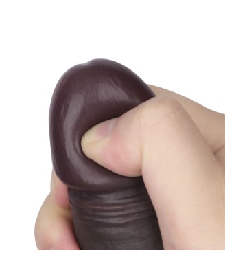 8.5'' Sliding Skin Pro II Dual Layer Silicone Dong (Black)