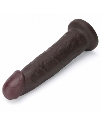 9'' Sliding Skin Pro II Dual Layer Silicone Dong (Black)