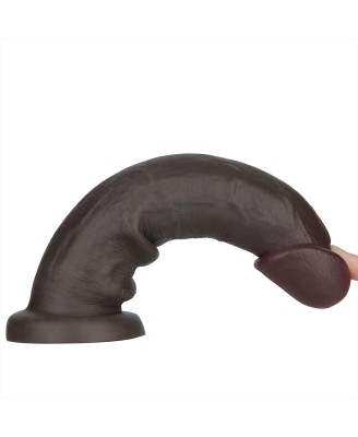 9'' Sliding Skin Pro II Dual Layer Silicone Dong (Black)