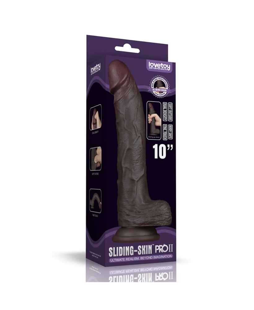10'' Sliding Skin Pro II Dual Layer Silicone Dong