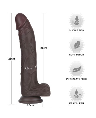 10'' Sliding Skin Pro II Dual Layer Silicone Dong