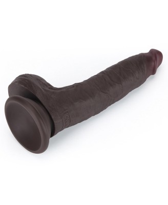 7'' Sliding Skin Pro II Dual Layer Silicone Dong (Black)