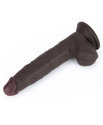 7.5'' Sliding Skin Pro II Dual Layer Silicone Dong (Black)
