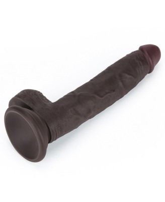 7.5'' Sliding Skin Pro II Dual Layer Silicone Dong (Black)
