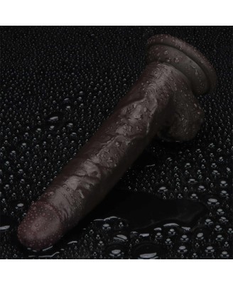 7.5'' Sliding Skin Pro II Dual Layer Silicone Dong (Black)