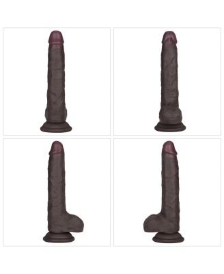 7.5'' Sliding Skin Pro II Dual Layer Silicone Dong (Black)