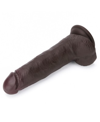 8.5"8.5" Vibrating Sliding Skin Pro II Silicone Dong (Black)