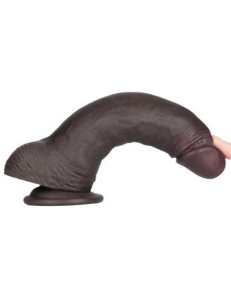 8.5"8.5" Vibrating Sliding Skin Pro II Silicone Dong (Black)