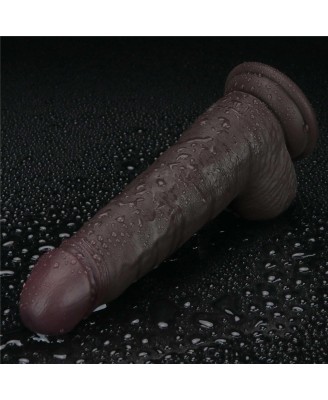 8.5"8.5" Vibrating Sliding Skin Pro II Silicone Dong (Black)