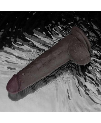 8.5"8.5" Vibrating Sliding Skin Pro II Silicone Dong (Black)