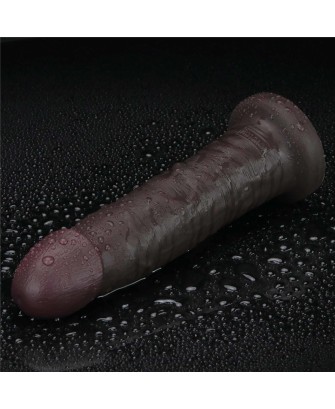 9" Vibrating Sliding Skin Pro II Dual Layer Silicone Dong
