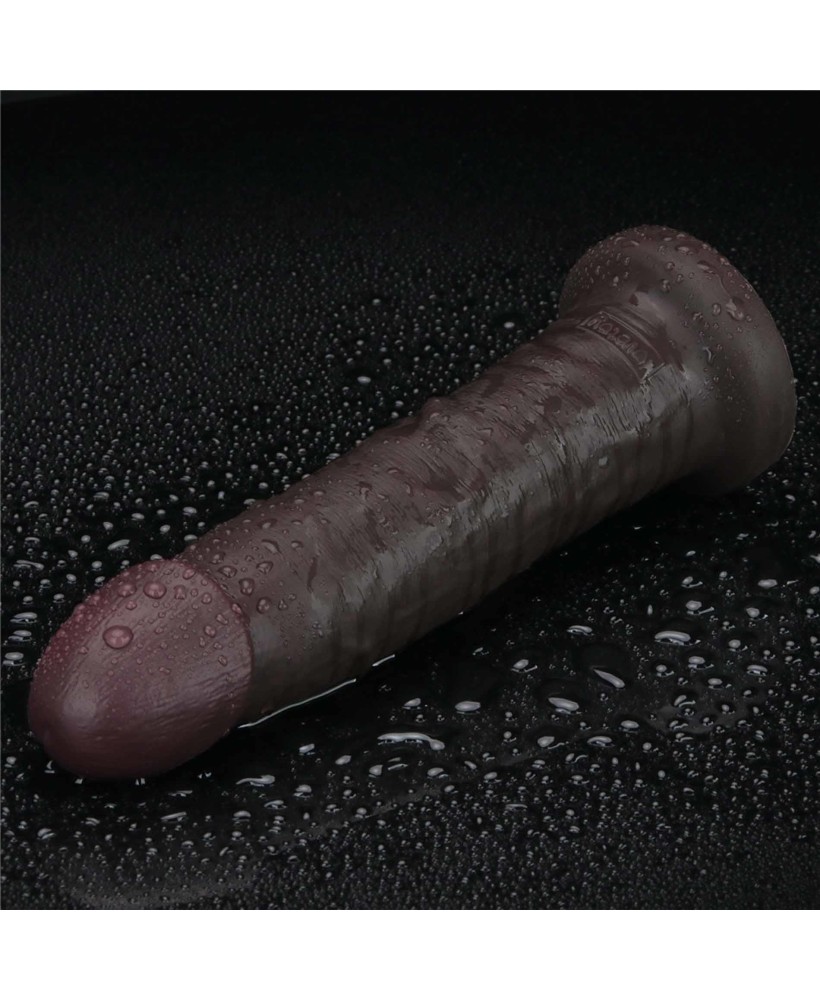 9" Vibrating Sliding Skin Pro II Dual Layer Silicone Dong
