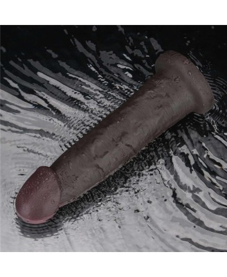 9" Vibrating Sliding Skin Pro II Dual Layer Silicone Dong