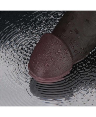 9" Vibrating Sliding Skin Pro II Dual Layer Silicone Dong
