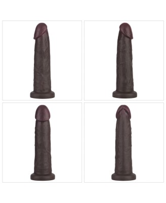9" Vibrating Sliding Skin Pro II Dual Layer Silicone Dong