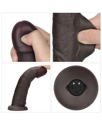 9" Vibrating Sliding Skin Pro II Dual Layer Silicone Dong
