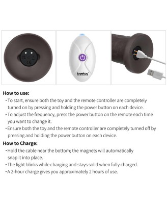 9" Vibrating Sliding Skin Pro II Dual Layer Silicone Dong