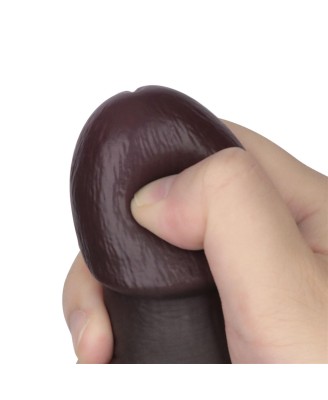 9" Vibrating Sliding Skin Pro II Dual Layer Silicone Dong