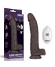 10" Vibrating Sliding Skin Pro II Silicone Dong (Black)