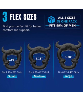 Pinnacle Pro Flexlock Tri Set Cock Ring
