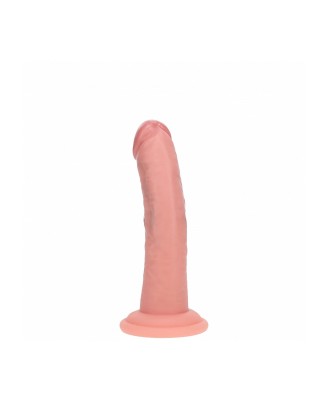 Dual Density Silicone Curved Realistic Dildo with Suction Cup - 6" / 15,5 cm - Flesh