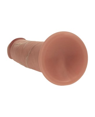 Dual Density Silicone Realistic Sliding Skin Dildo - 6" / 15,5 cm - Tan