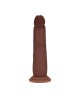 Dual Density Silicone Realistic Sliding Skin Dildo - 7" / 18,5 cm - Brown