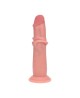 Dual Density Silicone Realistic Sliding Skin Dildo - 7" / 18,5 cm - Flesh