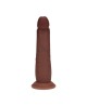 Dual Density Silicone Realistic Sliding Skin Dildo - 8" / 20,5 cm - Brown