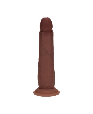 Dual Density Silicone Realistic Sliding Skin Dildo - 8" / 20,5 cm - Brown