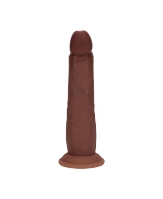 Dual Density Silicone Realistic Sliding Skin Dildo - 8" / 20,5 cm - Brown