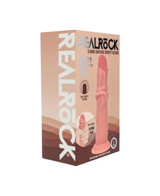 Dual Density Silicone Realistic Sliding Skin Dildo - 8" / 20,5 cm - Flesh