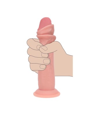 Dual Density Silicone Realistic Sliding Skin Dildo - 8" / 20,5 cm - Flesh