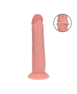 Dual Density Silicone Realistic Sliding Skin Dildo - 8" / 20,5 cm - Flesh
