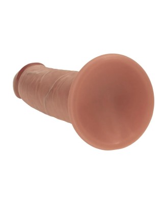 Dual Density Silicone Realistic Sliding Skin Dildo - 8" / 20,5 cm - Tan