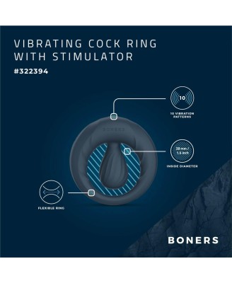 Boners - Vibrating Silicone Cock Ring - Stimulation Ball