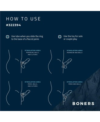 Boners - Vibrating Silicone Cock Ring - Stimulation Ball