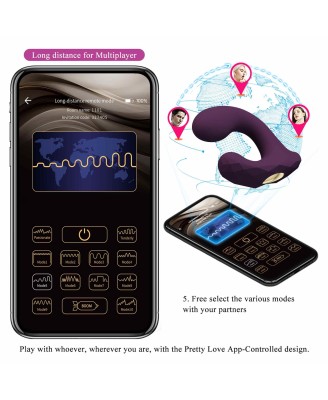 PRETTY LOVE - Billy Purple, 12 vibration functions Mobile APP remote control