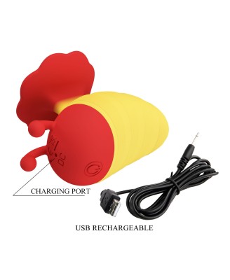 Pretty Love Bumble Bee – Vibrating Finger Stimulator Yellow/Red