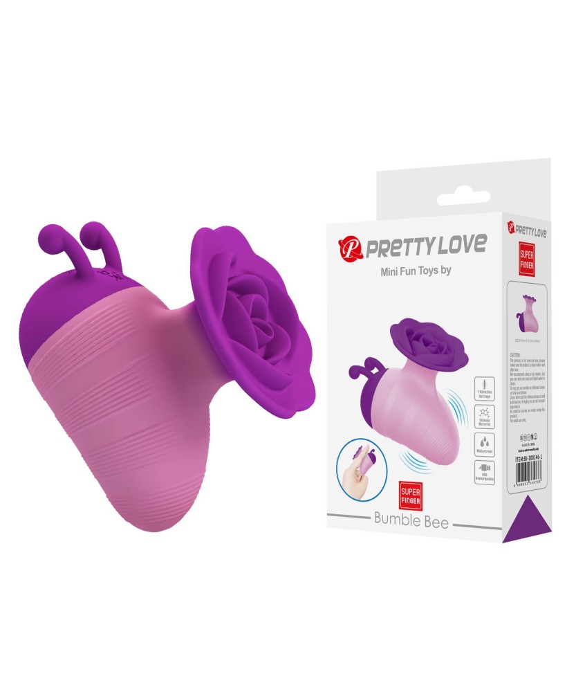 Pretty Love Bumble Bee – Vibrating Finger Stimulator Pink/Purple