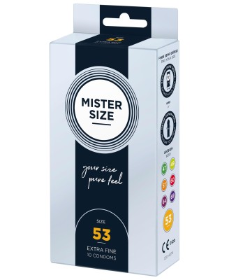 MISTER SIZE 53mm Condoms 10pcs Natural